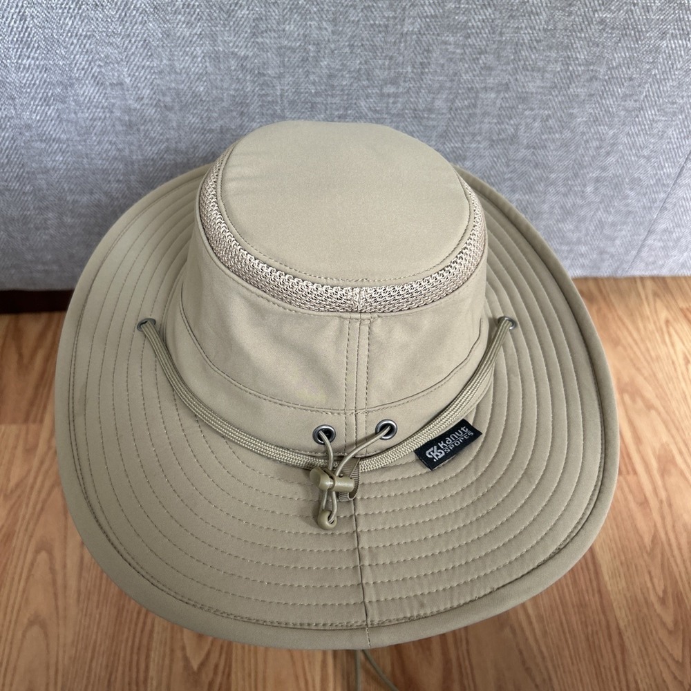 Kanut Sports Boonie Hat Beige Nylon Wide Brim Vented Sun Protection Adjustable L